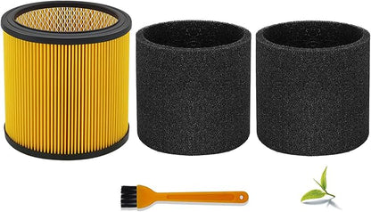 Replacement Filter for Vacmaster 5-20 Gallon/Hart Shop Vacuum 5-17 Gallon, Replaces Hart VCFS 3701 Filter/VCFF Filter, Fits most Shop-Vac/Craftsman Vacuum with 2x Wet Foam Filter
