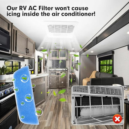 6-Pcs RV AC Filters 16''x6'' Replacement for Coleman Mach Air Conditioner Vent MERV 6 AC Filter