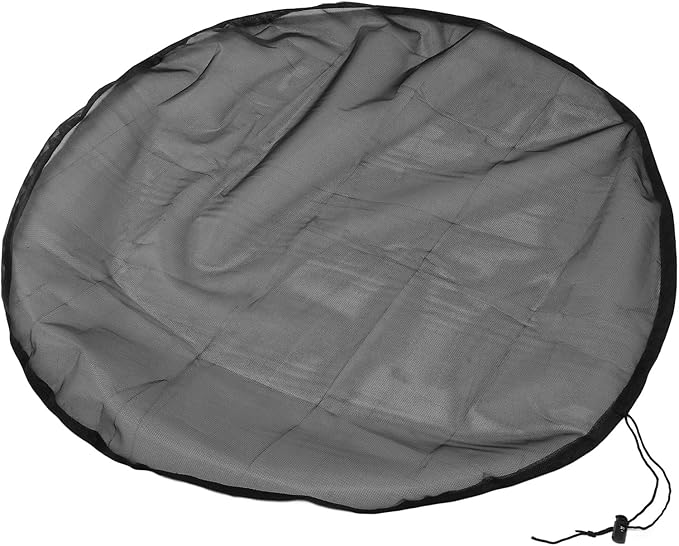 Rain Mesh Cover, Mesh Cover for Rain Barrels, Drawstring Leaf Filter Water Collection Buckets Tank Protector Outdoor Garden Net Screen to Keeps from Leaves and Debris (Dia