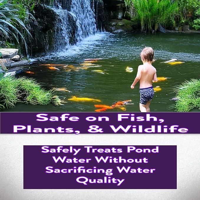 PONDSCAPE Pond Flocculant – Clears Cloudy & Murky Pond Water – Fast-Acting Water Clarifier for Ponds, Water Gardens & Fountains – Safe, Biodegradable Formula (32oz)