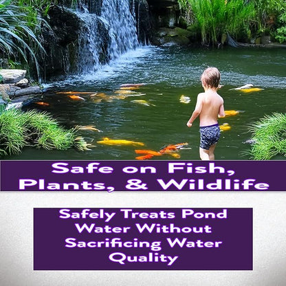 PONDSCAPE Pond Flocculant – Clears Cloudy & Murky Pond Water – Fast-Acting Water Clarifier for Ponds, Water Gardens & Fountains – Safe, Biodegradable Formula (32oz)