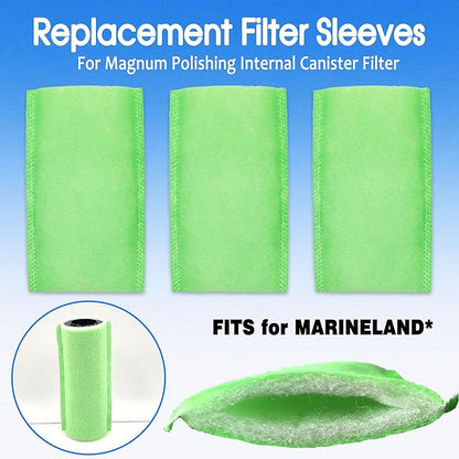 xcivi 9PCS Accessories Compatible with Marineland Magnum ML90770 Canister Filters, Media Filter Bags Activated Carbon, Polishing Internal Canister Filter for MarineLand Magnum Micron Cartridge PA0140