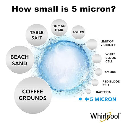 Whirlpool 10 x 2.5 Inch Whole House Water Filtration System WHKF-DWHV, 3/4" Ports, Clear Housing, NSF Certified Water Filter WHKF-GD05 Included