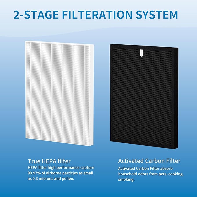 HR900 Filter Replacement T, Compatible with Winix HR900 Air Purifier, Replaces Part #1712-0093-00 / Filters T, #1712-0094-00 / Filte-r U, 2 Pack