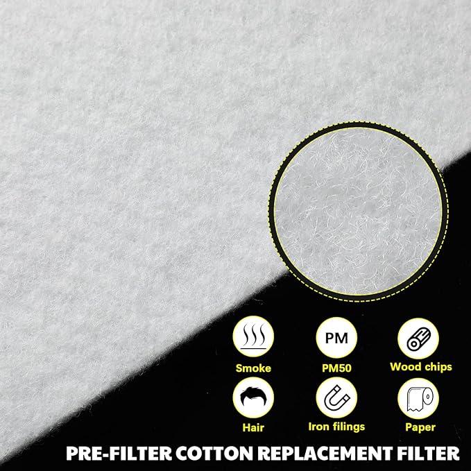 10 Pcs Pre-filter Cotton Replacement for Soldering Fume Extractor 14.4'' X 6.9'' Filter Refills Accessories for Contaminant and Smoke Removal Smoke Fume Absorber Filter