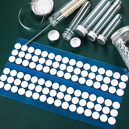 Zonon 96 Pieces Synthetic Filter Paper Stickers 20 mm 0.25 µm Filter Disc Adhesive Patch Stickers for Wide Mouth Mushroom Cultivation Mason Jar Lids