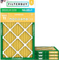 Filterbuy 14x25x1 Air Filter MERV 11 Superior Pet & Allergy Defense (4-Pack), Electrostatic Pleated HVAC AC Furnace Filters Replacement, Made in USA (Actual Size: 13.50 x 24.50 x 0.75)