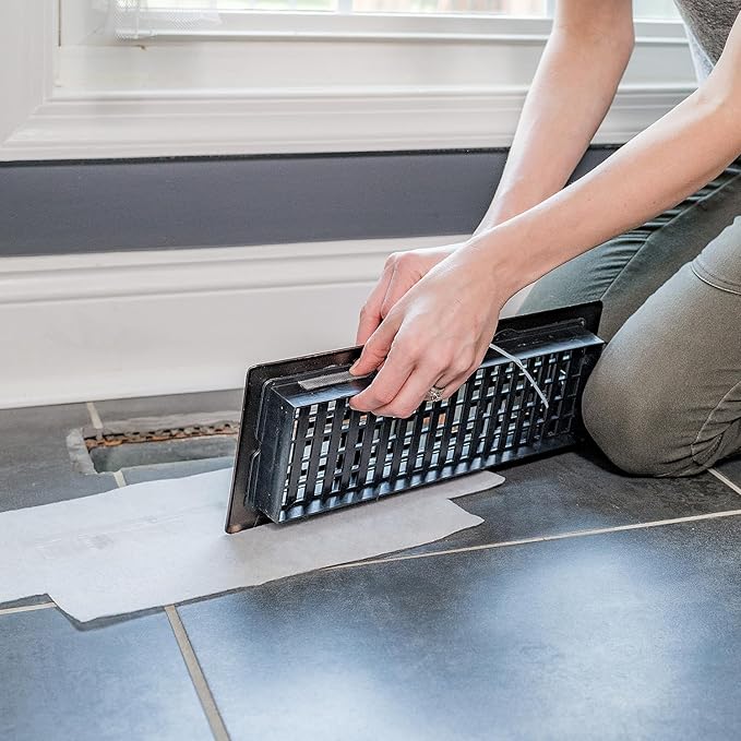 Premium Air Vent Filters for Home - 4" x 12" MERV 8 Electrostatic Floor Vent Filters That Trap Dust, Dirt, Smoke, Pollen, Hair - 90 Day Filtration (12 Pack)