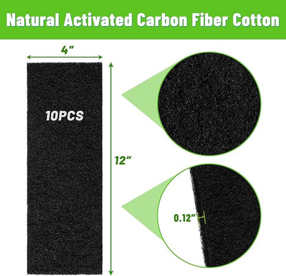 4"x12" Activated Carbon Air Vent Filters for Home, 20 Pack Floor Vents Filters, Floor Registers Filters,Charcoal Vent Filter