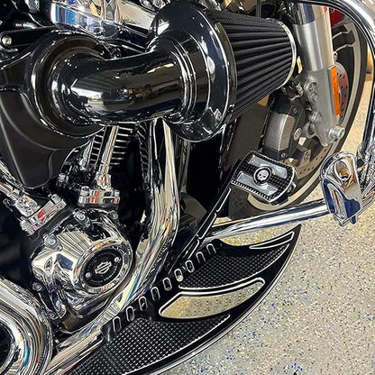Big Sucker cone Air filter intake for harley air Cleaner Sportster Softail fatboy heritage dyna touring street road king Glide (Nake - BLACK, TypeD : Touring M8 17-UP, Softail 18-UP)