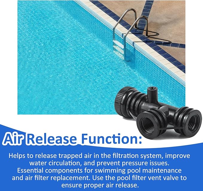 154689 Air Bleeder Assembly Tee Assembly Compatible with Pentair Triton II Pool & Spa Filters TR140, TR50, TR60, TR100 Replace for S7S50, S8S70 Pool Filter Air Bleeder Valve
