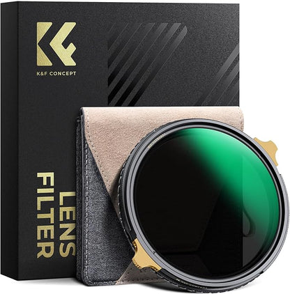 K&F CONCEPT 62mm Variable ND2-32 ND Lens Filter & Circular Polarizing Filter 2-in-1 for Camera Lens, Waterproof Scratch Resistant 36 Multi-Coated Lens Filter (Nano-X PRO Series)