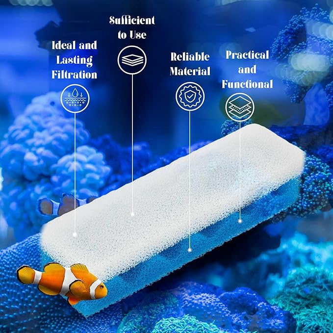 68 Pcs Canister Filter Media Kit Compatible with Fluval 406/407 Filter Media, Including Mesh Bags, 2 Packs of Ceramic Rings (500g Each), Quick Clear Foam, Nitrite/Phosphate/Ammonia Remover