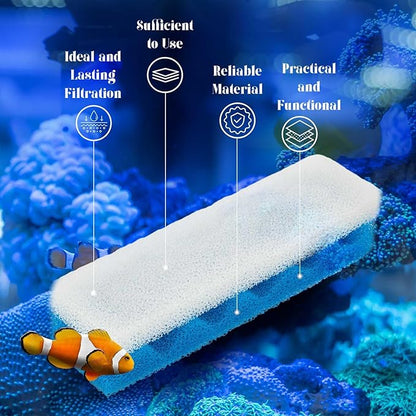 68 Pcs Canister Filter Media Kit Compatible with Fluval 406/407 Filter Media, Including Mesh Bags, 2 Packs of Ceramic Rings (500g Each), Quick Clear Foam, Nitrite/Phosphate/Ammonia Remover