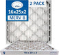16x25x2 Air Filter MERV 8 (2-Pack) TRION Air Bear Pleated HVAC Air Filter Replacement (Actual Size: 15.50 x 24.50 x 1.75 Inches)