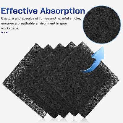 Antidious 5 Pack Activated Carbon Filters for Fume Extractor Solder Smoke Absorber Portable Filter, Soldering DIY Fan Extraction Equipment for Brazing Welding Soldering, Fume Prevention Remover