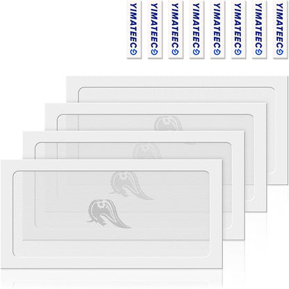 Dust Filter PC 280mm for Computer Cooler Fan/PSU/Routers PVC 50 Mesh, Magnetic Frame PC Dust Mesh PC Cooler Filter Dustproof Computer Fan Dust Grills (PVC, 140 * 280mm, 4pcs, White)