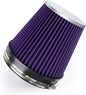 6" 152mm Cold Air Intake Filter Clamp-On Replacement High Flow Inlet Air Filter High Performance Washable Cone Filter 7" Tall Purple