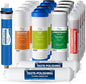 iSpring F19K75 NSF Certified 2-Year Replacement Filter Set for 6-Stage Reverse Osmosis Systems, Alkaline Mineral Filter, 19-Count, Long-Lasting Purification