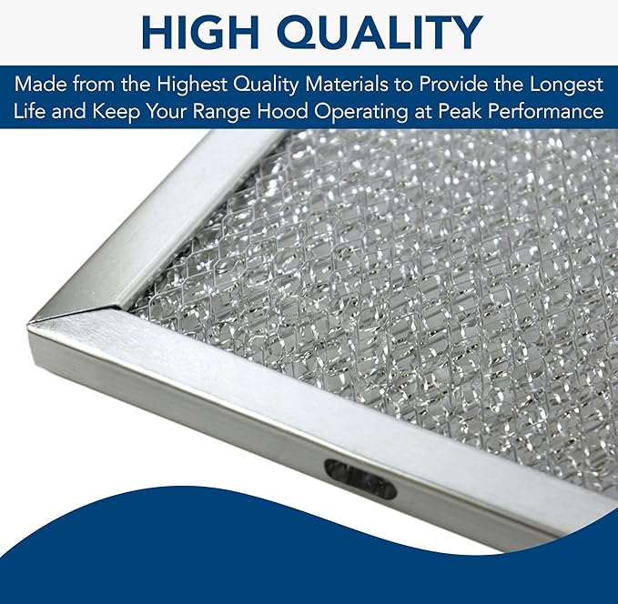 Broan BPS1FA30 Replacement Filters for QS1 and WS1 30” Range Hoods, Aluminum, 11.8" x 14.3" x 0.37" (L x W x H), 2-Pack