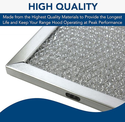Broan BPS1FA30 Replacement Filters for QS1 and WS1 30” Range Hoods, Aluminum, 11.8" x 14.3" x 0.37" (L x W x H), 2-Pack