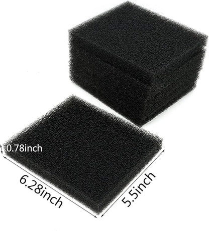 ALEGI Aquarium Bio Sponge Fitler Media, 6.28 x 5.5 x 0.78 Inch Fish Tank Filter Cartridge Filter Foam Pad Inserts for ML350 (12 Pack)