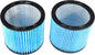 HQRP High Efficiency H13 HEPA Cartridge Filter 2-pack Replacement for Shop-vac 90340 90350 90304 90344 9034033, Fits most 4-16 Gallon Shop-Vac Wet/Dry Vacuums, Washable and Reusable, Blue