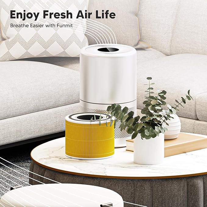 Core 300 Pet Care Replacement Filter for LEVOIT Core 300, Core 300S and Core 300-P Air Purifier, 3-in-1 H13 True HEPA Filter Replacement, Compared to Part # Core 300-RF-PA, 2 Pack, Yellow