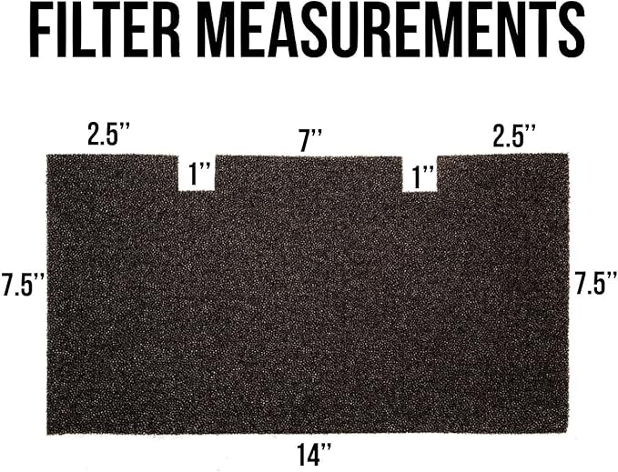 Mission Automotive RV AC Filter Replacement Pads - Washable PPI Foam & Reusable Air Filter - Compatible with Dometic Duo Therm 3313107.103 & 3105012.003 & RV Essentials - 14 x 7.5 In, Pack of 2