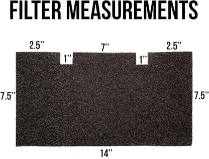 Mission Automotive RV AC Filter Replacement Pads - Washable PPI Foam & Reusable Air Filter - Compatible with Dometic Duo Therm 3313107.103 & 3105012.003 & RV Essentials - 14 x 7.5 In, Pack of 2