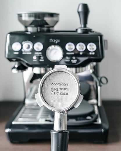 Normcore 53.3mm Puck Screen - Lower Shower Screen - Metal Contact Screen for Espresso 54mm Portafilter Filter Basket - 1.7mm Thickness 150μm - 316 Stainless Steel