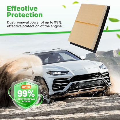Engine+Cabin Air Filters Fit for 2014-2021 Toyota Tundra 5.7L 4.6L, 2014-2021 Toyota Sequoia 5.7L Engine Air Filter Replacement Air Filter for My Car Automotive Accessories CA11895 CF10285