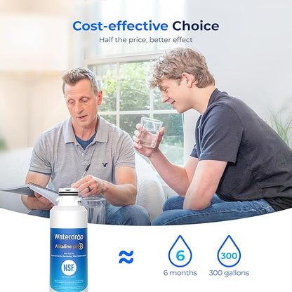Waterdrop Alkaline DA29-00020B Replacement for Samsung® Water Filter HAF-CIN/EXP, HAF-CIN, DA29-00020B-1, DA97-08006A-1, RF28HMEDBSR, RF263BEAESR, RS25J500DSR, RF263TEAESG, 2 Filters