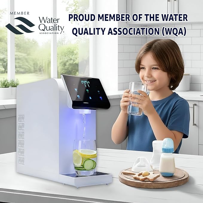 Ultra Instant Hot & Cold Water Dispenser - Bottleless Water Dispenser Countertop, Full Installation Kit, Quiet Multi-Stage Filtration + UV Sterilization - White