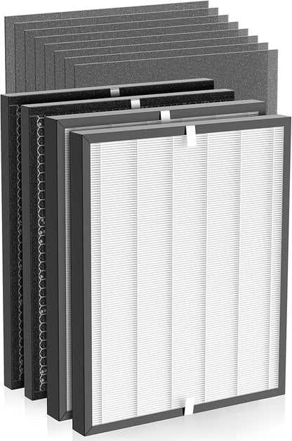 3000 Replacement Filter Compatible with Air Doctor AD3000 Version Air Purifier, Not for AD3500, 2 Premium Filter, 2 Carbon Filter & 8 Pre-Filters, Compare to ADF3001, ADF3002 & ADF3003