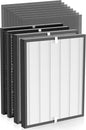 3000 Replacement Filter Compatible with Air Doctor AD3000 Version Air Purifier, Not for AD3500, 2 Premium Filter, 2 Carbon Filter & 8 Pre-Filters, Compare to ADF3001, ADF3002 & ADF3003