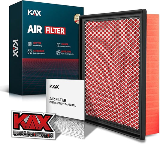 KAX Engine Air Filter CA11895 Compatible with 2016-2023 Toyota Tacoma V6 3.5L, 2013-2021 Toyota Tundra (Only After 9/13), 2014-2021 Toyota Sequoia V8 5.7L, Replace OE 17801-0P100 17801-0S020