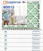 Filters Fast 16x25x2 Pleated Air Filter Merv 13, 2 inch AC Furnace Air Filters, Made in the USA, Actual Size 15.5x24.5x1.75, 6 Pack