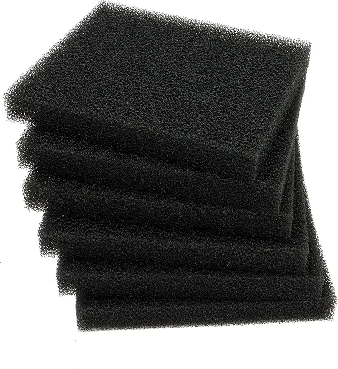 ALEGI Aquarium Bio Sponge Fitler Media, 6.28 x 5.5 x 0.78 Inch Fish Tank Filter Cartridge Filter Foam Pad Inserts for ML350 (6 Pack)