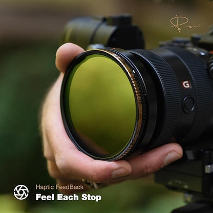 PolarPro 95mm Peter McKinnon VND Camera Filter - 2-5 Stop Variable Neutral Density Lens Filter for DSLR/Mirrorless Professional Video – PMVND Signature Edition II for Cinematic Shutter Speed Control