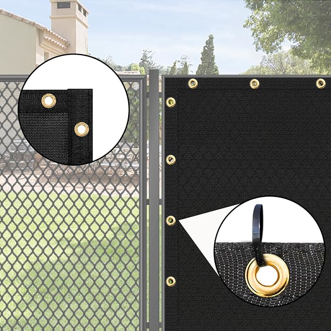 UPGRADE Balcony Privacy Screen Fence 6'X13' Outdoor HDPE Mesh Panels for Deck,Balcony,Backyard,Patio with Zip Ties Black (We Make Customized)