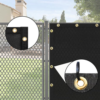 UPGRADE Balcony Privacy Screen Fence 6'X13' Outdoor HDPE Mesh Panels for Deck,Balcony,Backyard,Patio with Zip Ties Black (We Make Customized)