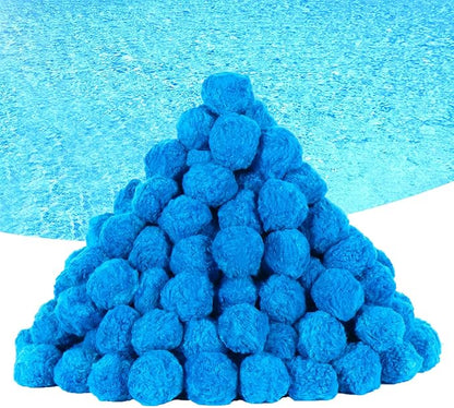 Askyli 3.1 lbs Pool Filter Balls for Sand Filter, Reusable Pool Sand Filter Balls, Efficient Blue Filter Media Balls, Suitable for All Sand Filter System (Equals 100lbs Pool Filter Sand)