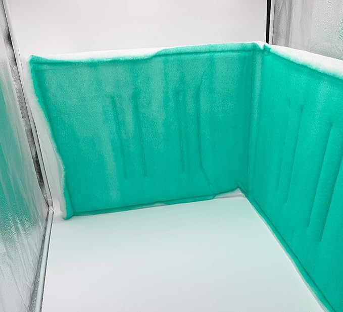 Paint Booth Intake Air Filter Panel, Crossdraft Spray Booth Filter Pad (10/case, 20" x 50")