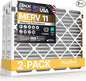 BNX TruFilter 20x25x4 Air Filter MERV 11 (20.50’’ x 25.18’’ x 4.00‘’ (Compatible with Aprilaire 210) (2-Pack) MADE IN USA Furnace Filters HVAC AC Furnace Filters for Allergy Dust, Pet, MPR 1200 FPR 7