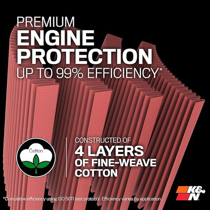 K&N High-Flow Original Lifetime Universal Clamp-On Air Filter: High Performance, Premium, Washable: Flange Diameter: 6 In, Filter Height: 8 In, Flange Length: 1 In, Shape: Round Tapered, RF-1020