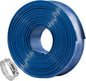 Pool Backwash Hose 1 1/2 inch × 50 ft Thicken Blue Water Discharge Pipe Lay Flat Tubing Hose for Backwash Pool Filter, Drain Pool Pond Water (1.5in-50ft, Vinyl Tubing)