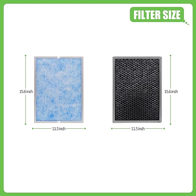 Hichoryer【Upgraded】MSA3 Air Purifier Replacement Filter,Compatible with Membrane Solutions Air Purifier MSA3 & MSA3S, 3-in-1 H13 True HEPA Filter with Odaller Pure Technology, 4 Pack
