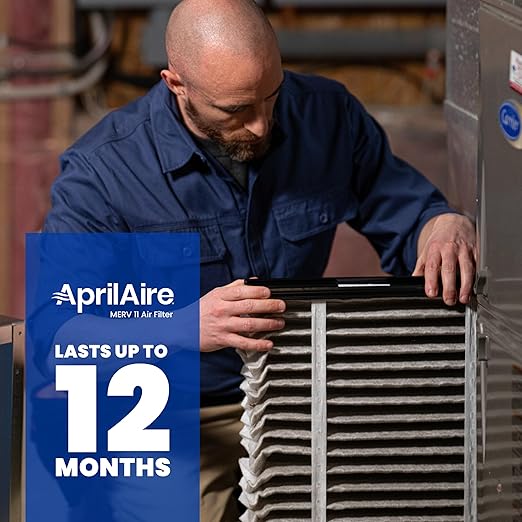 AprilAire 410 Replacement Filter for AprilAire Whole House Air Purifiers - MERV 11, Clean Air & Dust, 16x25x4 Air Filter (Pack of 4)