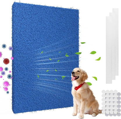 Reusable Air Filter 20x30,Washable Cut to Fit Furnace Filters,MERV 6 Replacement Filter for HVAC, RV, Washable Replacement Air Conditioner Filters, 24 PCs Hooks(Actual 20x30x0.7 in.)